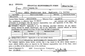 sr 22 form california pdf