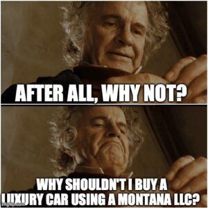 Why shouldn't you register your vehicle using a Montana LLC?